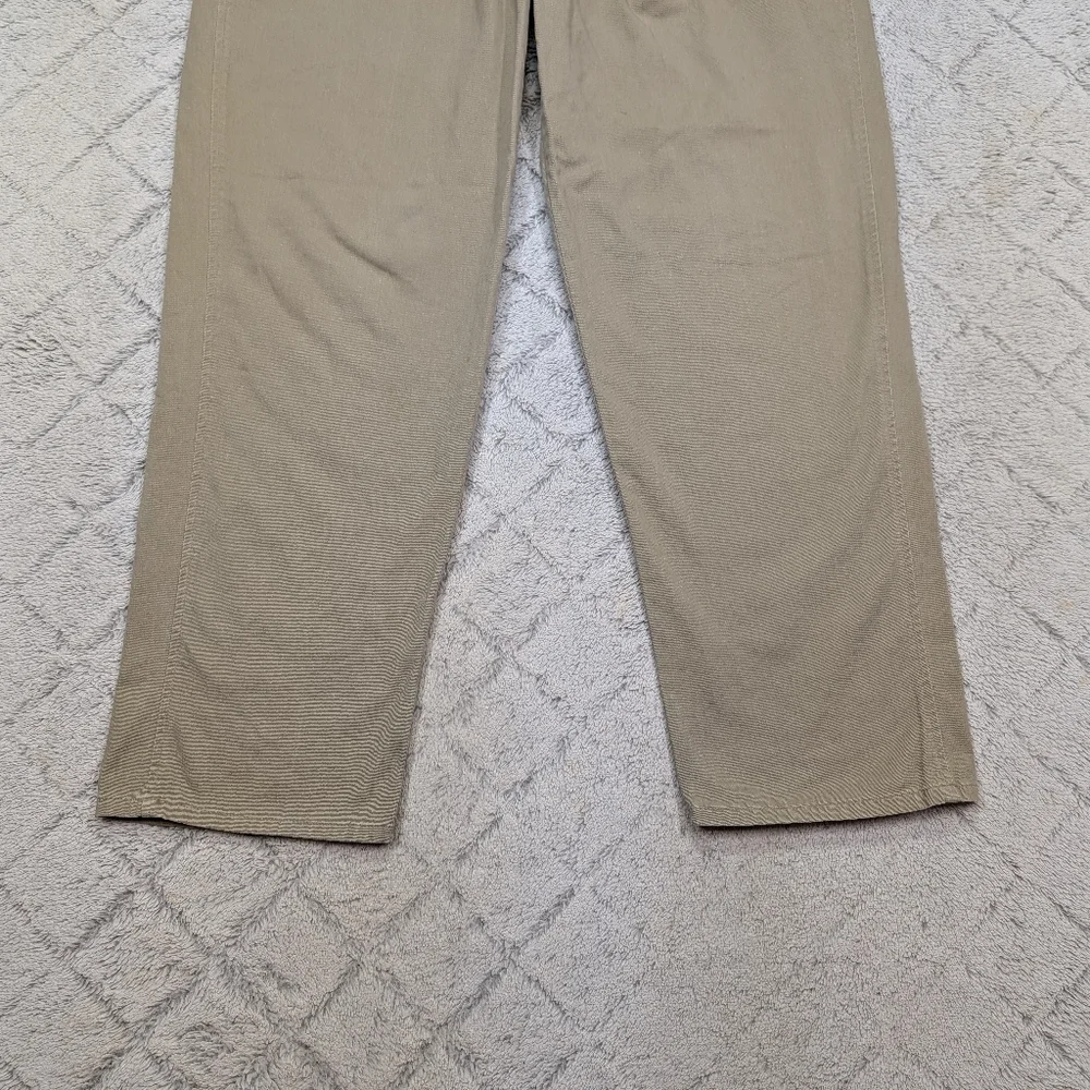 Vtg Polo Ralph Lauren Pants Mens 34x31 Beige Chino Pleated Cotton Twill 90s Prep
